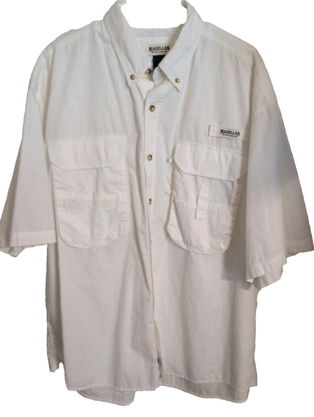Magellan Men's Size 2XL Relaxed Fit Vented Fishing Shirt White
